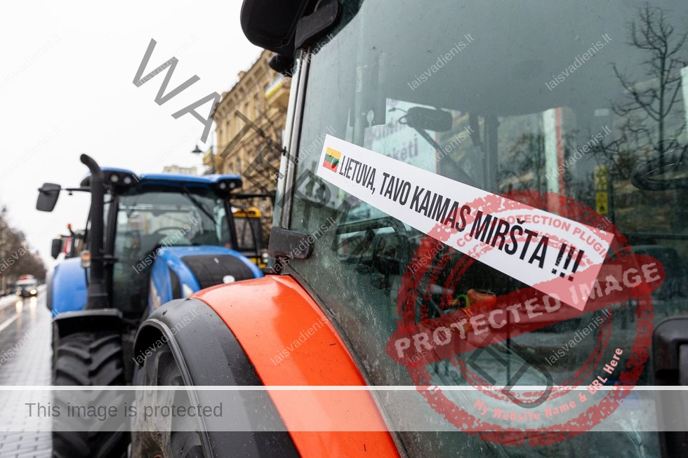Ūkininkų protestas. (Paulius Peleckis/BNS)