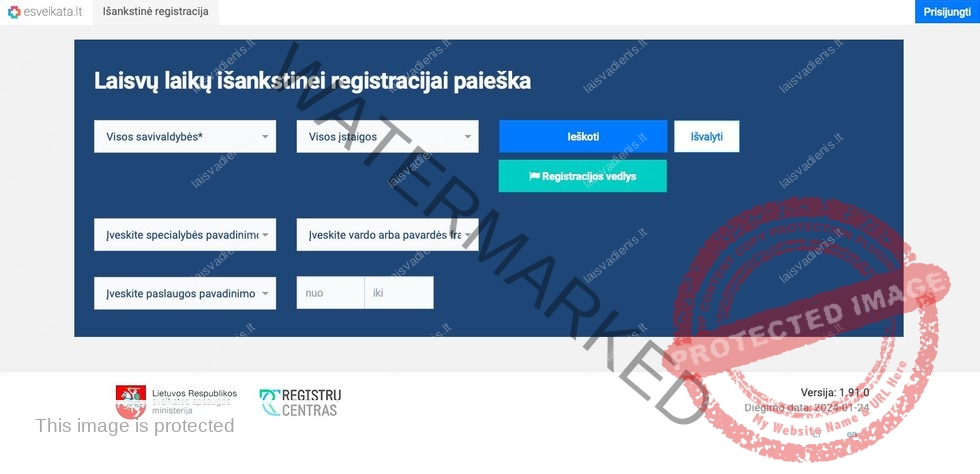 Išankstinė pacientų registracija internetu (nuotr. esveikata.lt)