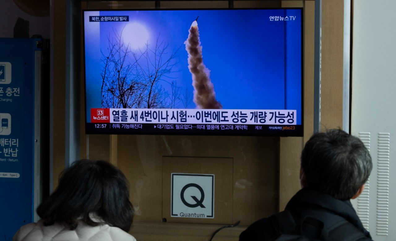 Šiaurės Korėja paleido sparnuotąsias raketas. EPA/ELTA nuotrauka