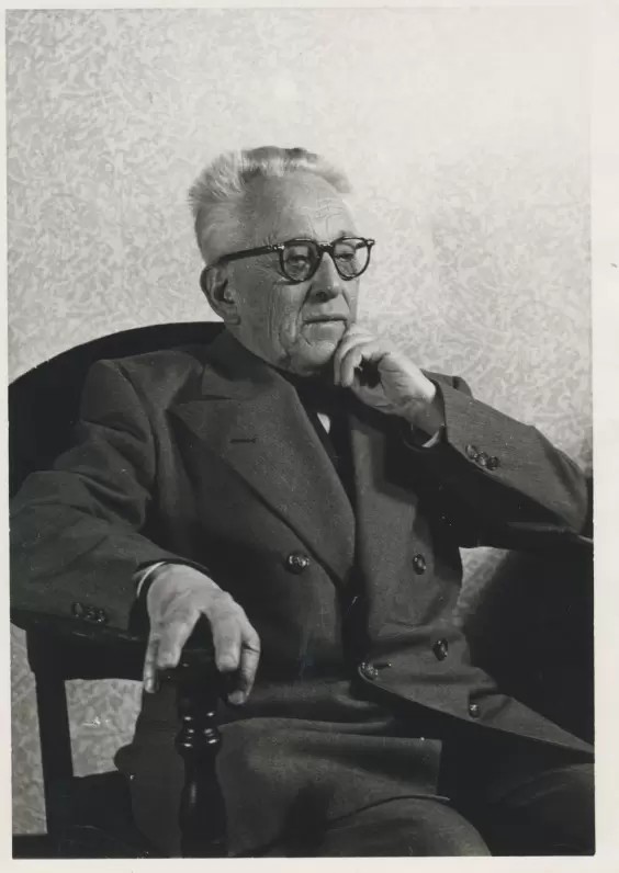 V. Krėvė-Mickevičius, maždaug 1952 metais. Maironio lietuvių literatūros muziejaus nuotrauka