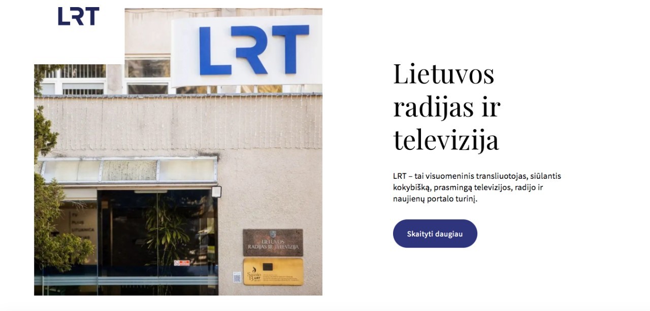 LRT finansuojama iš lėšų, surenkamų per mokesčius. LRT.lt ekrano nuotrauka.