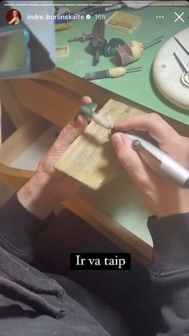 Indrės Burlinskaitės „Instagram“ istorijos (nuotr. socialinių tinklų)