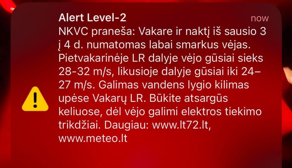 NKVC perspėjimas