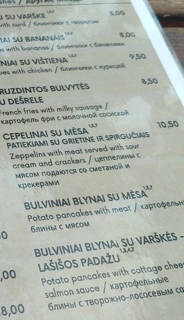 Išvydusi cepelinų kainą Lietuvos pajūryje Ilona net prisėdo: „Jūs rimtai?“ (Nuotr. skaitytojo) Išvydusi cepelinų kainą Lietuvos pajūryje Ilona net prisėdo: „Jūs rimtai?“ (Nuotr. skaitytojo)