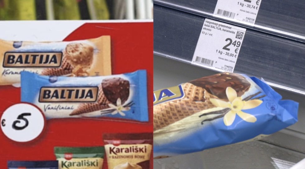 Ledų kaina Palangoje ir Vilniuje (nuotr. stop kadras)