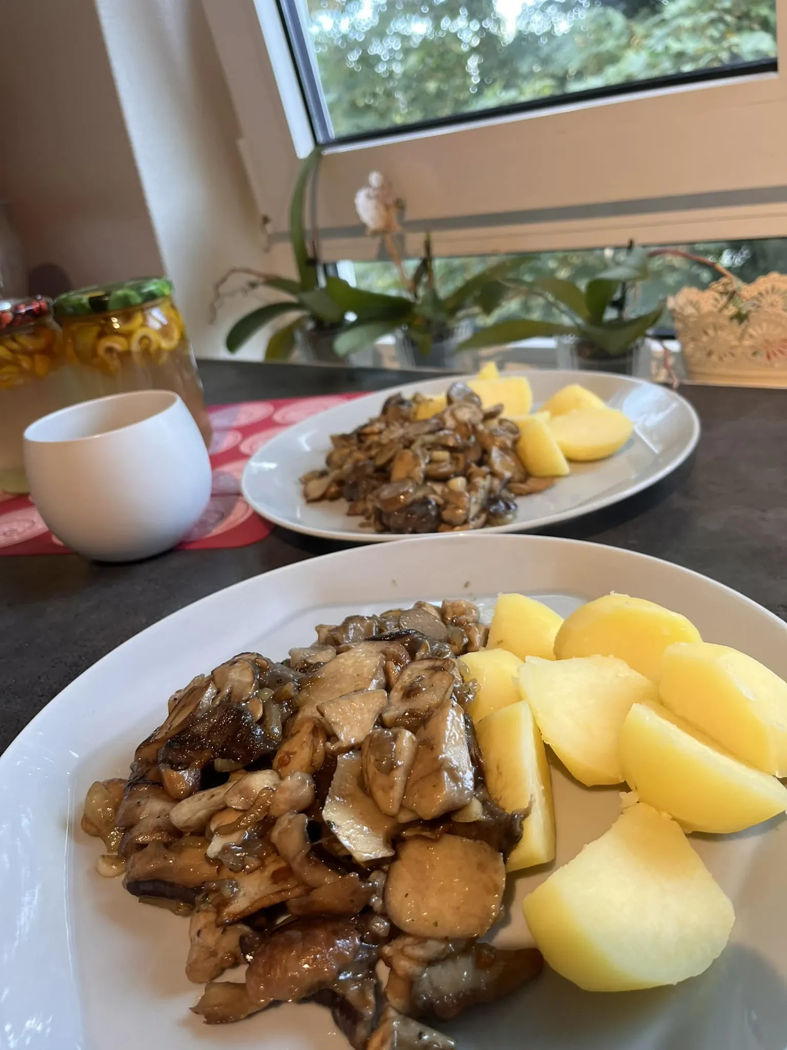 Svieste kepti baravykai