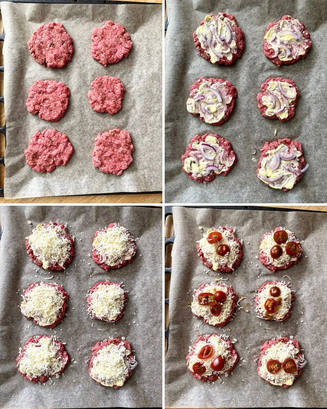 Kotletukai “Mini burgeriukai” su pomidorais ir sūriu ❤️