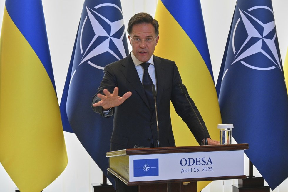 NATO vadovas Markas Rutte Odesoje BNS Foto