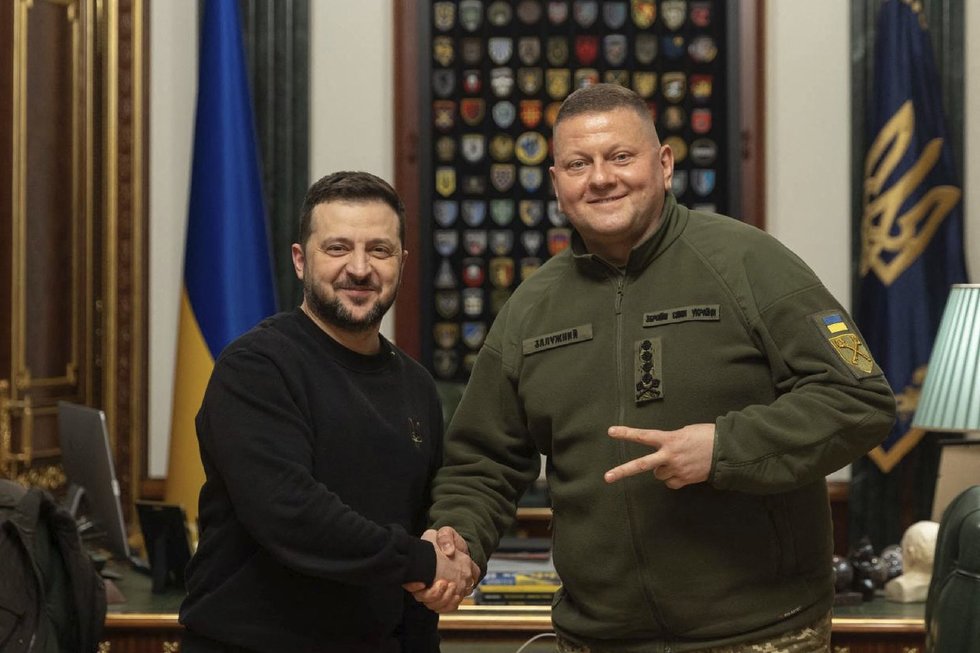 Volodymyras Zelenskis ir Valerijus Zalužnas (nuotr. SCANPIX)