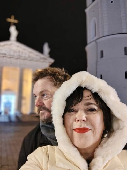 Nomeda Marčėnaitė su mylimuoju Vytu Palavinsku (nuotr. asm. archyvo)