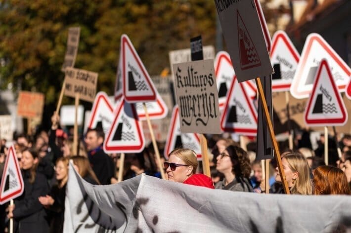 Kultūros bendruomenės protestas (nuotr. Roberto Riabovo)
