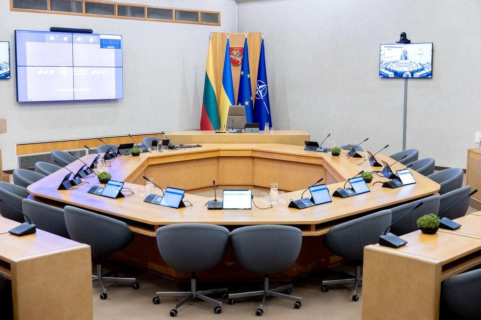 Vyriausybės posėdžių salė (nuotr. LRVK | Laima Penek) Vyriausybės posėdžių salė (nuotr. LRVK | Laima Penek)