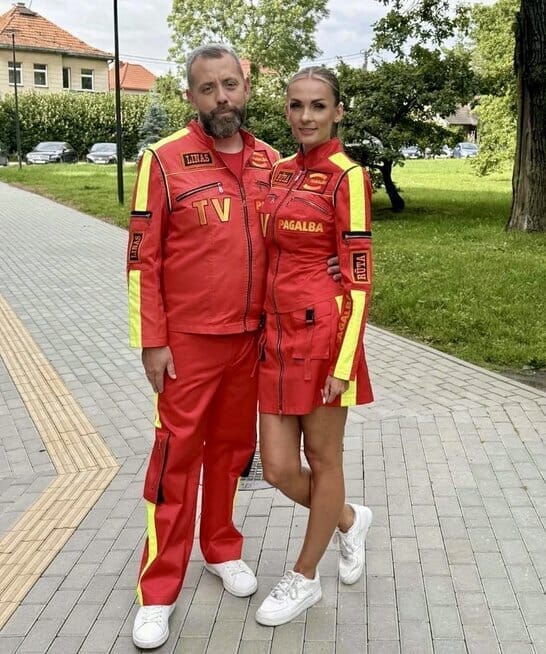 Linas Jakštas su „TV pagalbos“ gelbėtoja Rūta Filejeva (nuotr. asm. archyvo)