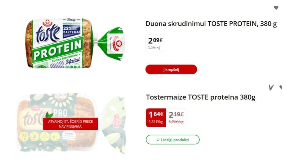 Duonos kainos (nuotr. tv3.lt)