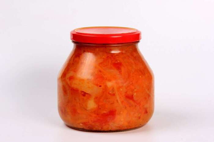 Cukinijų lečo su pomidorų pasta žiemai