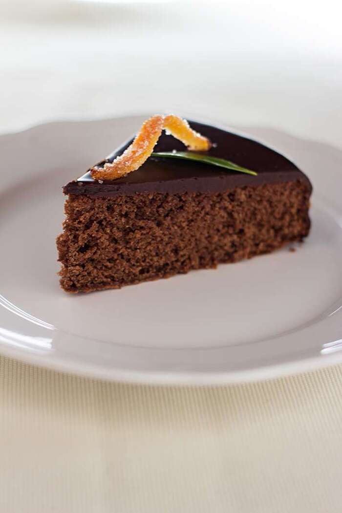 Šokoladinis tortas su apelsinais ir alyvuogių aliejumi