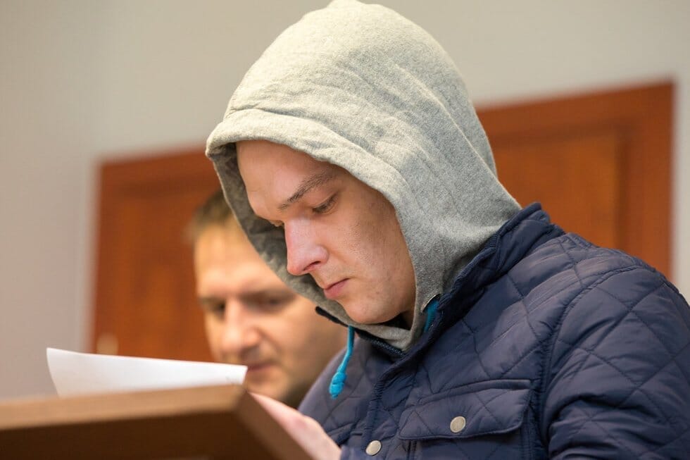 Paulius Gaižauskas teisme (nuotr. Broniaus Jablonsko)