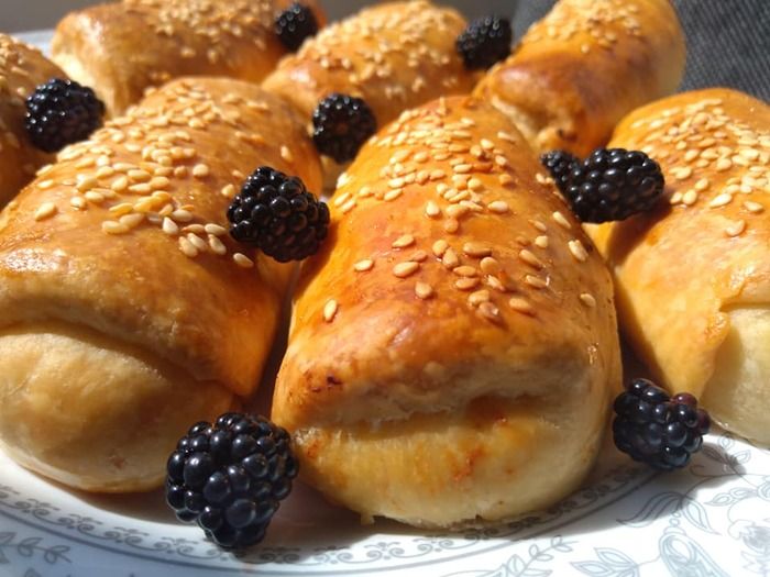 Pyragėliai su varške ir obuoliais