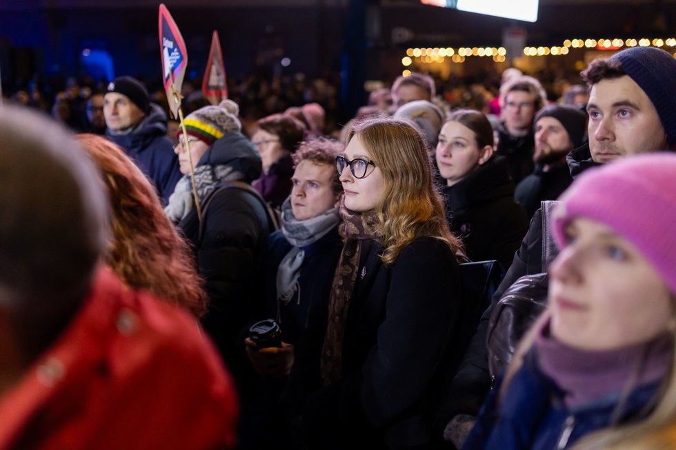 Trečiadienio protestas „Šalin rankas nuo laisvo žodžio!“ (Patricija Adamovič / BNS nuotr.) Trečiadienio protestas „Šalin rankas nuo laisvo žodžio!“ (Patricija Adamovič / BNS nuotr.)