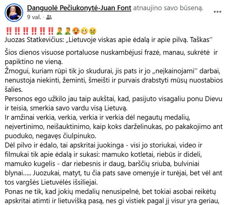 Danguolės Pečiukonytės-Juan Font įrašas Danguolės Pečiukonytės-Juan Font įrašas