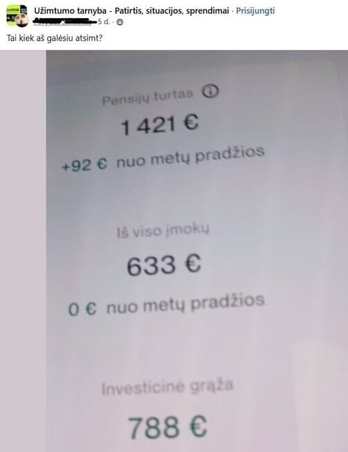 Žmogaus įrašas „Facebooke“