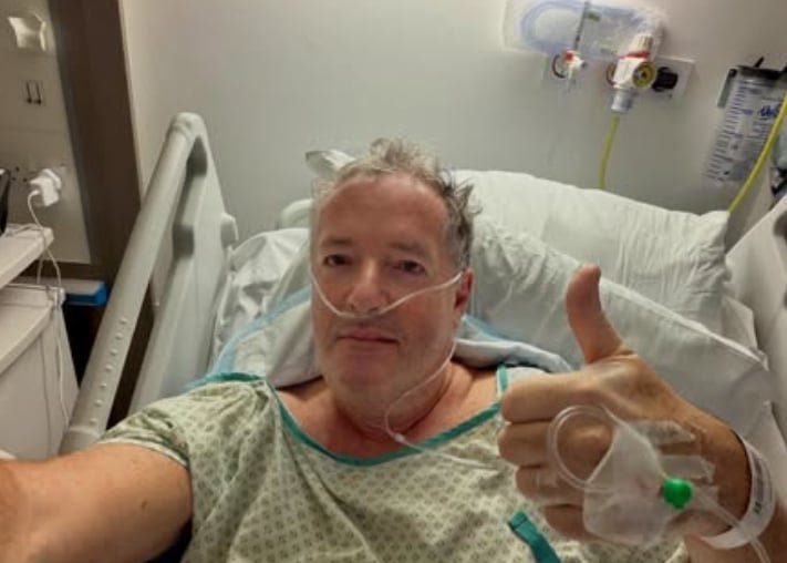 Piersas Morganas atsidūrė ligoninėje (nuotr. Instagram)