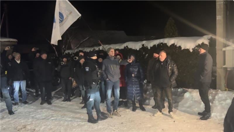 Protestuotojai Kapčiamiestyje (nuotr. tv3.lt)