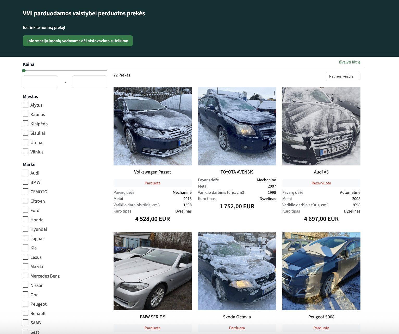 VMI elektroninė parduotuvė