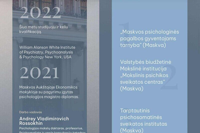 Dovilės Barkutės išsilavinimas ir praktika