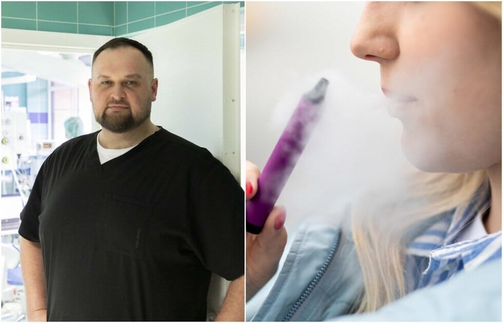 Griebiasi už galvos, ką daro veipai: „Šiandien matome daug ikivėžinių būklių“ (nuotr. Forodiena/BNS) (tv3.lt koliažas)