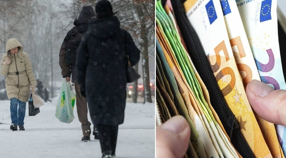 Žiema, praeiviai, pinigai, skola, atlyginimai (BNS)